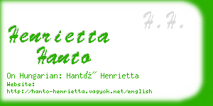 henrietta hanto business card